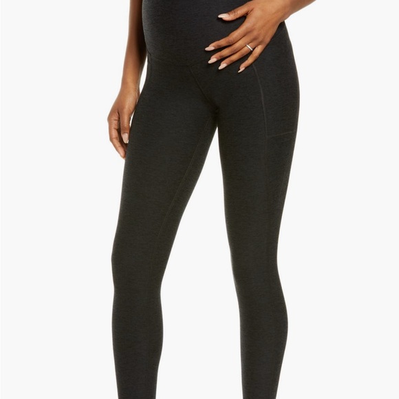 Beyond Yoga Beyond the Bump Out of Pocket High Waist Maternity Leggings sz M - Picture 1 of 6
